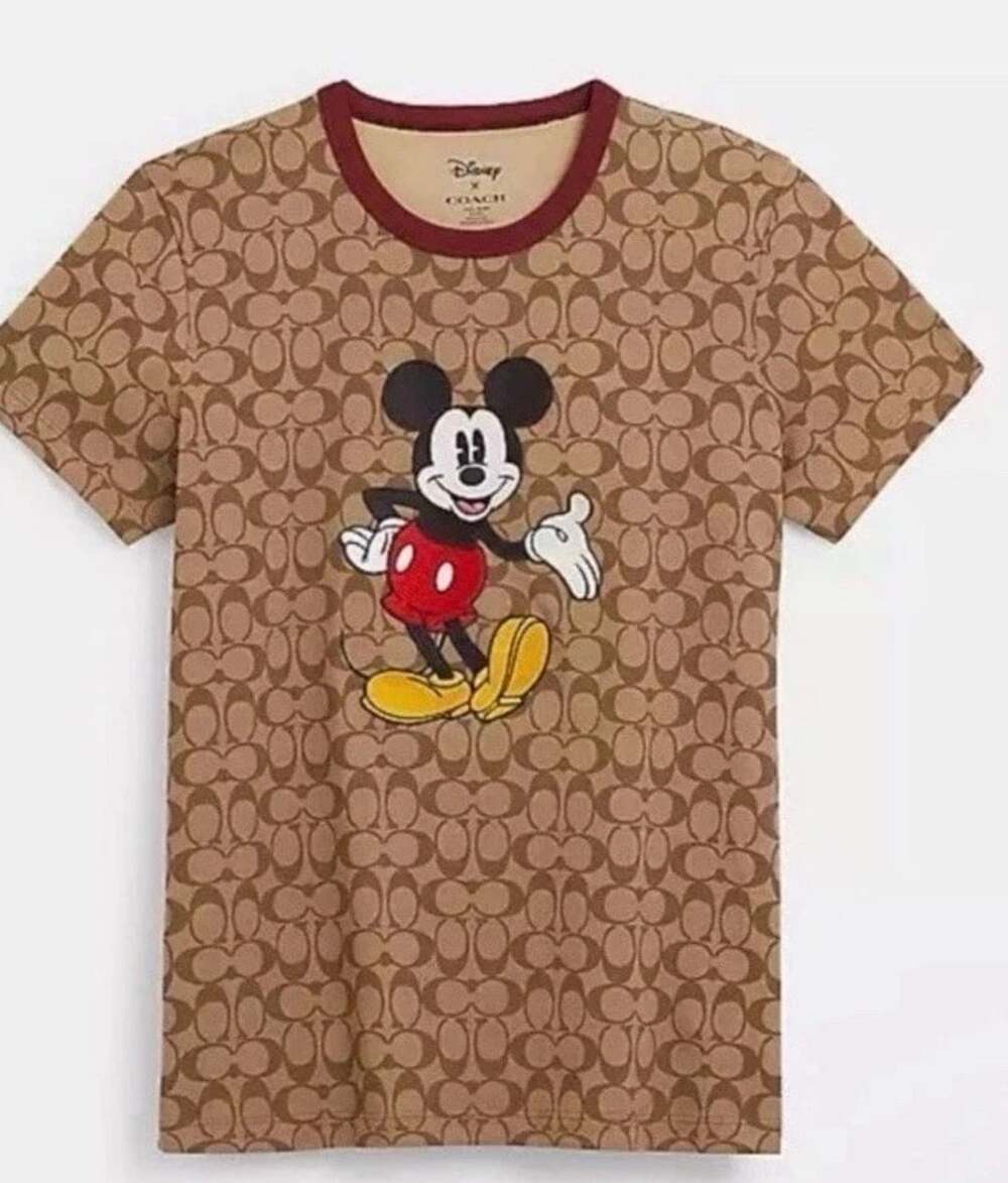 Disney x Coach Signature Mickey Mouse T-Shirt Size X-large NWT